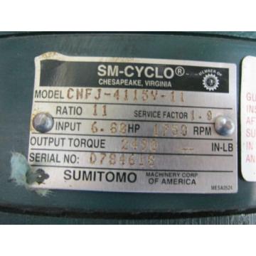 SUMITOMO SM-CYCLO GEAR REDUCER CWFJ-4115Y-11