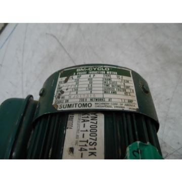 Sumitomo SM-Hyponic Induction Geared Motor, RMH1/4-30L, 60:1 Ratio,  WARRANTY