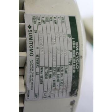 SUMITOMO SM-CYCLO CNVMS05-4105-A-AV-59 GEAR MOTOR 59:1