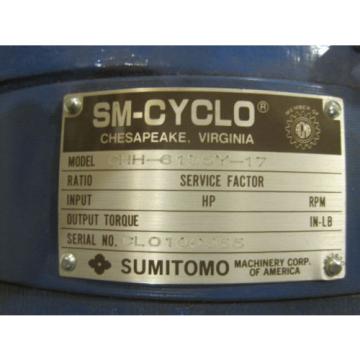 Origin  SUMITOMO SM-CYCLO CCH-6135Y-17 REDUCER CCH6135Y17