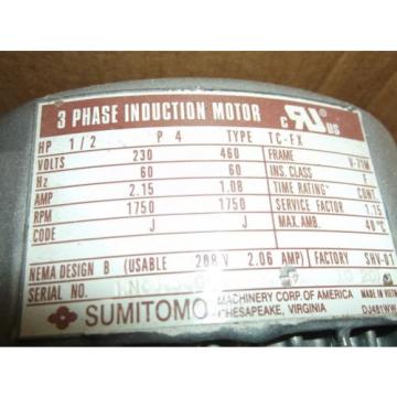 SUMITOMO DRIVE TECHNOLOGY CNFMS05-6075YA-21 CYCLO DRIVE w/ INDUCTION MOTOR