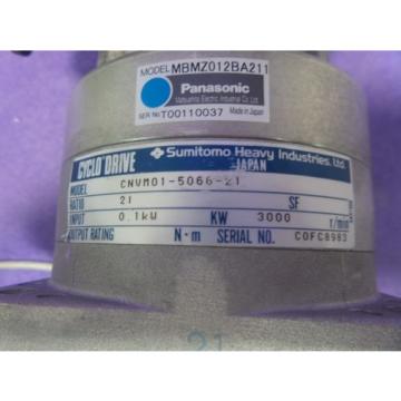 PANASONIC MBMK012BLW1 MOTOR WITH MBMZ012BA211 amp; SUMITOMO CNVM01-5066-21 , USED