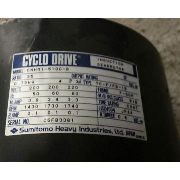 Cyclo Drive Induction Gearmotor Sumitomo CNHM1-5100-B