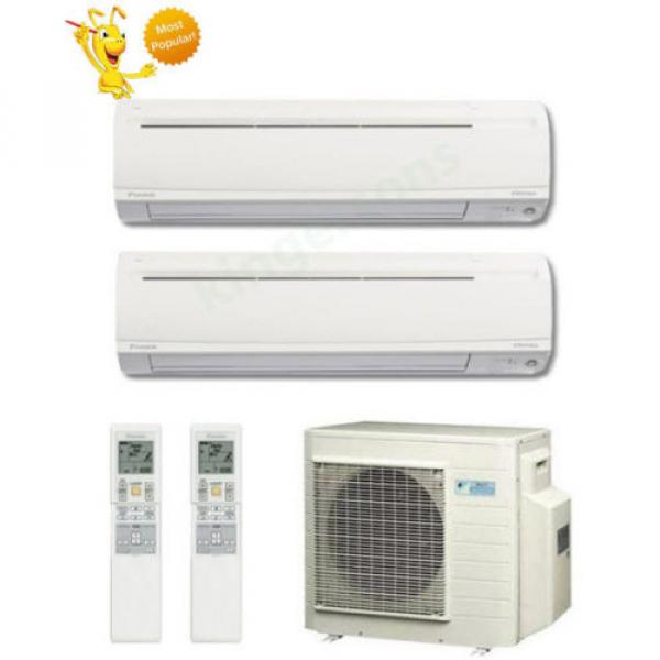 15000 + 15000 Btu Daikin Dual Zone Ductless Wall Mount Heat Pump Air Conditioner #1 image