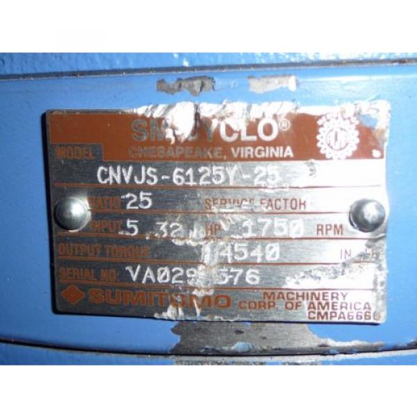 Sumitomo SM-Cyclo Gear Speed Reducer, CNVJS-6125Y-25, 25:1 #5 image