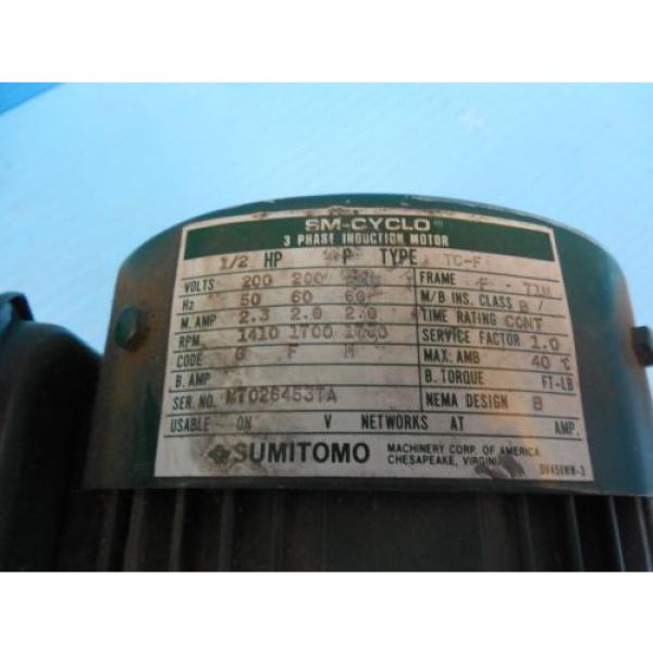 SM CYCLO SUMITOMO CNHMS05-4085YA AC GEAR MOTOR INDUSTRIAL MACHINERY TOOLING #6 image