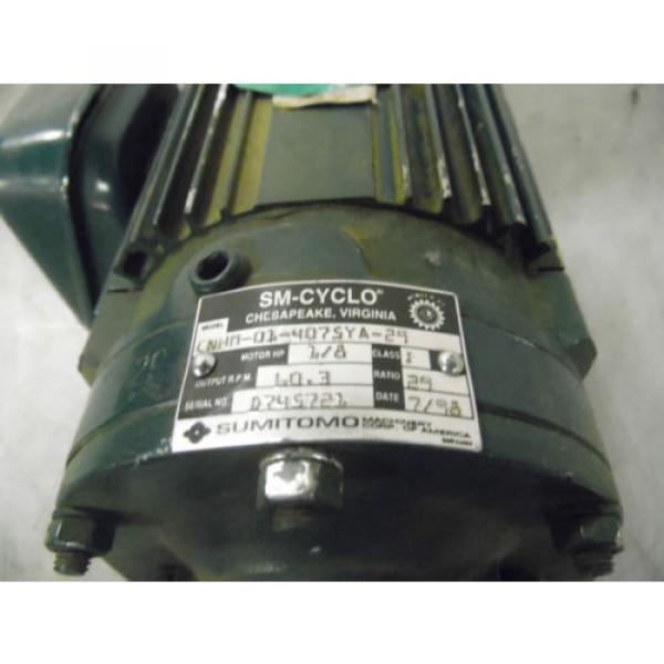 Sumitomo SM-Cyclo Induction Geared Motor, CNHM-01-4075YA-29, 29:1,  WARRANTY #3 image