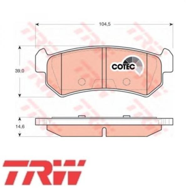 TRW Bremsbelagsatz Bremsbeläge Bremsklötze Hinten CHEVROLET GDB3348 #1 image