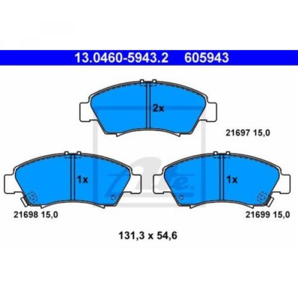 ATE 4x Bremsbeläge Bremsbelagsatz Vorne Honda #2 image