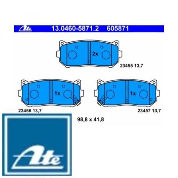 ATE Bremsbelagsatz Bremsbeläge Bremsklötze 130460-58712 #1 image
