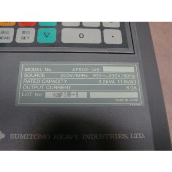 Sumitomo SMAC PAC Trasnsistor Inverter AF502-1A5 VFD Adjustable speed/Ac drive #2 image