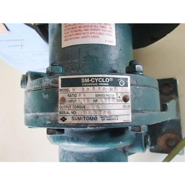 SUMITOMO H-30855-HS SM-CYCLO GEAR REDUCER, RATIO 59, 1750 RPM Origin #9 image