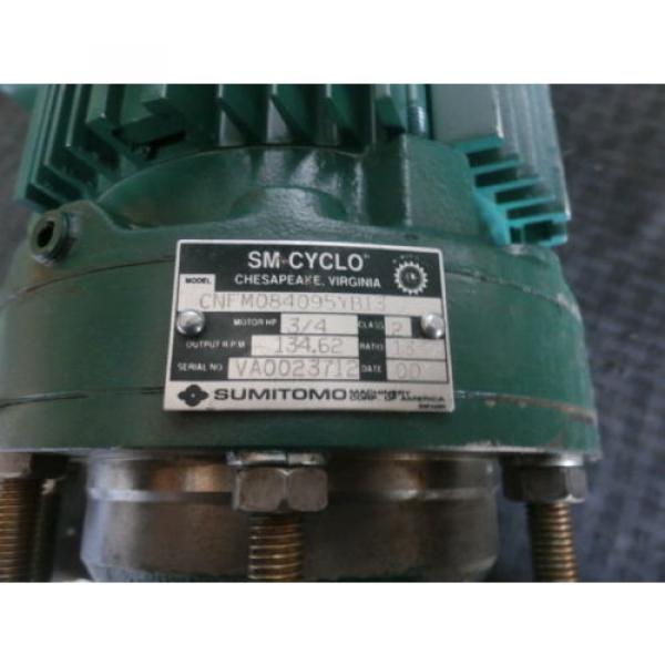 Sumitomo CNFM084095YB13 Motor, 3/4HP, 3PH, FR:F-80S, 1720RPM, 230-460V,  Origin #5 image