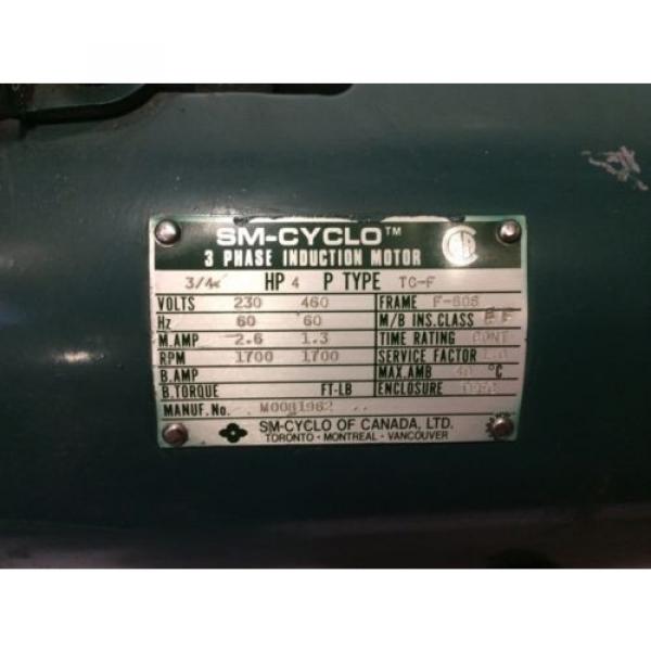 Origin Sumitomo SM-Cyclo 3/4 HP TC-F Induction Motor  230-460VAC 3 Phase F-80s #2 image