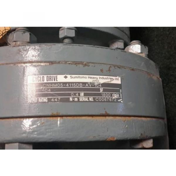 SUMITOMO CYCLO DRIVE CNHM05-4115DB-AV-104 TYPE TC-FV INDUCTION MOTOR 1735RPM Origin #4 image