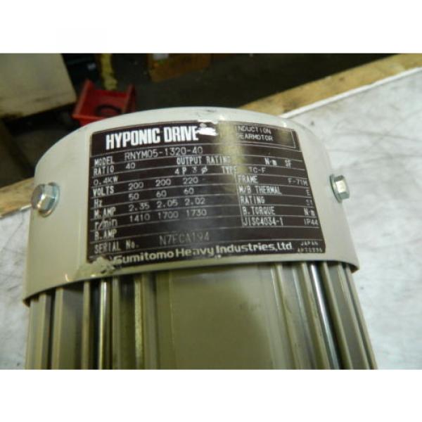 Origin Sumitomo 04 kW Hyponic Drive, RNYM05-1320-40, 220V, Frame F-71M, 3 PH, NNB #6 image