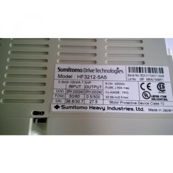 Sumitomo HF-320a Motor Driver Inverters, HF3212-5A5, 55kW-10kVA-75HP #7 image