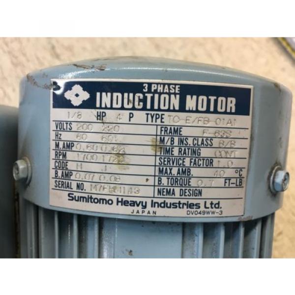 SUMITOMO CYCLO DRIVE, MODEL: CNHM01-5075-N-B-43, RATIO 43, WITH MOTOR, USED #2 image