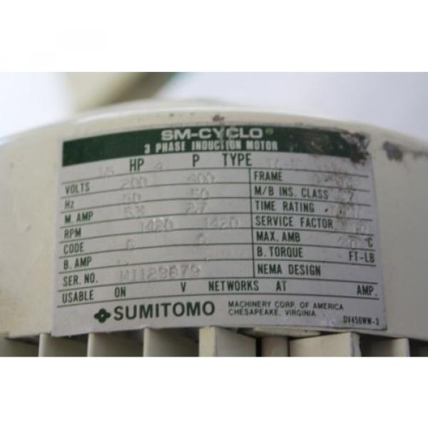 SUMITOMO SM-CYCLO CNVMS02-4100-A-119 GEAR MOTOR 119:1 #3 image