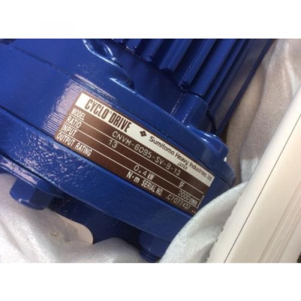 SUMITOMO CYCLO 6000 GEARMOTOR CNVM-6095-SV-B-13, AC SERVO MOTOR FS263MTCT16 #6 image