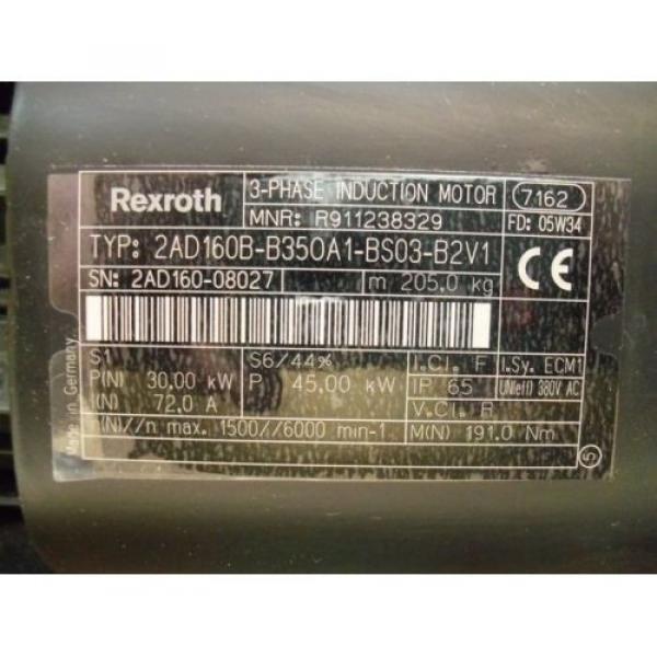 Servo Motor 2AD160B-B350A1-BS03-B2V1 Bosch Rexroth 2AD160B-B35OA1-BS0 #4 image